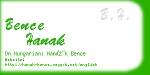 bence hanak business card